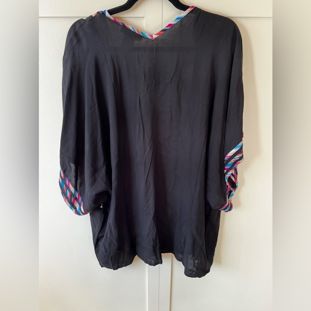 La Blanca NWOT Black Kimono Catalina Coast Swim Coverup One Size - Picture 10 of 12